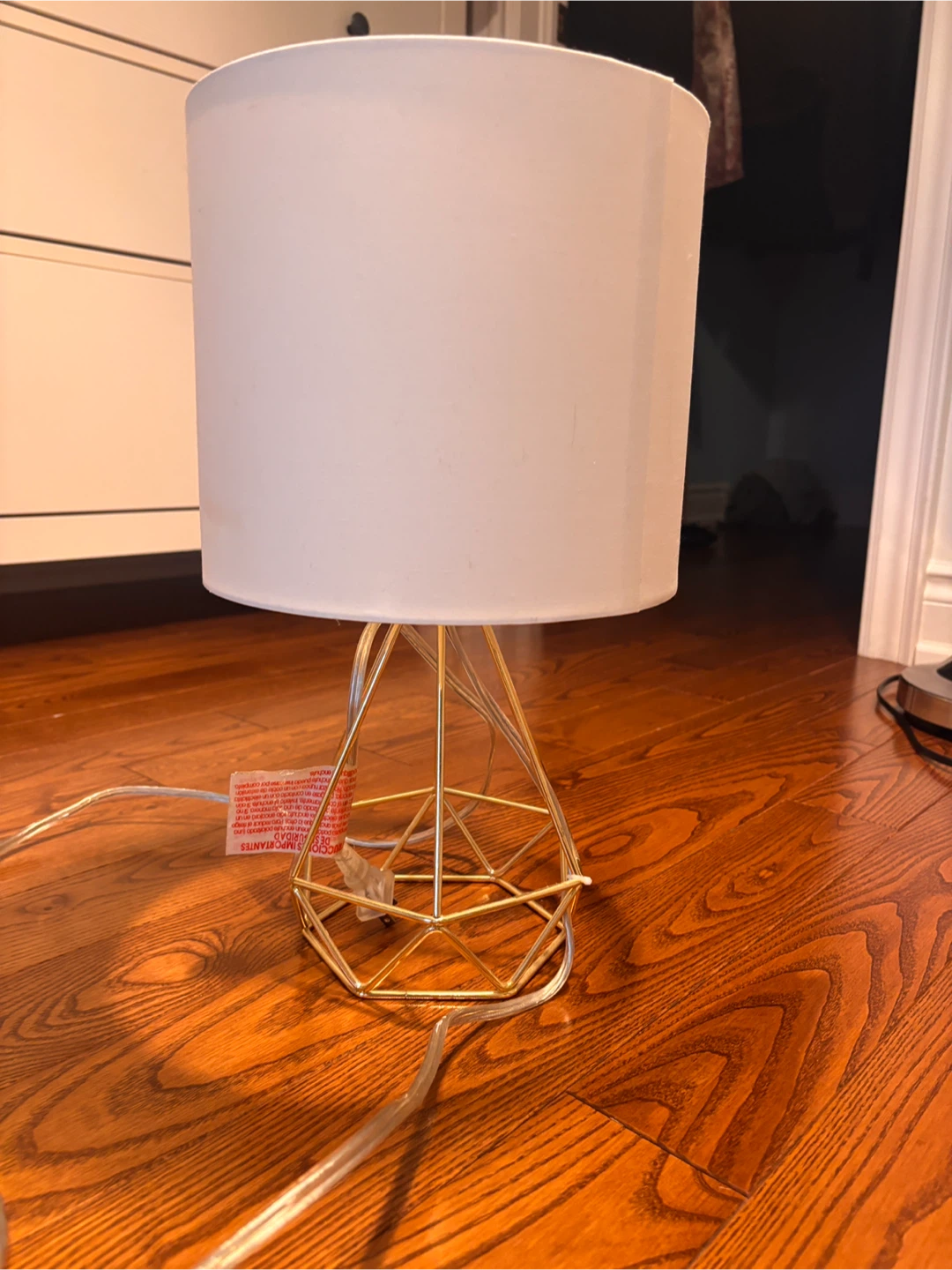 Geometric Lamp gold and white (lightbulb included) - photo 3