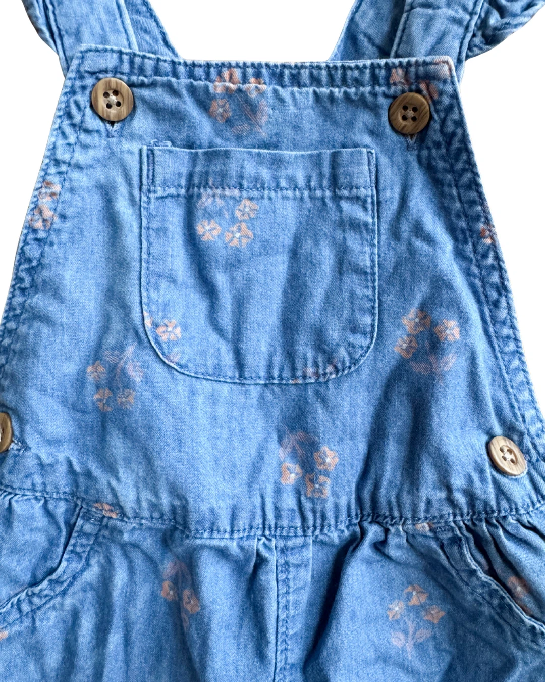 Baby Jean Floral Overalls - photo 3