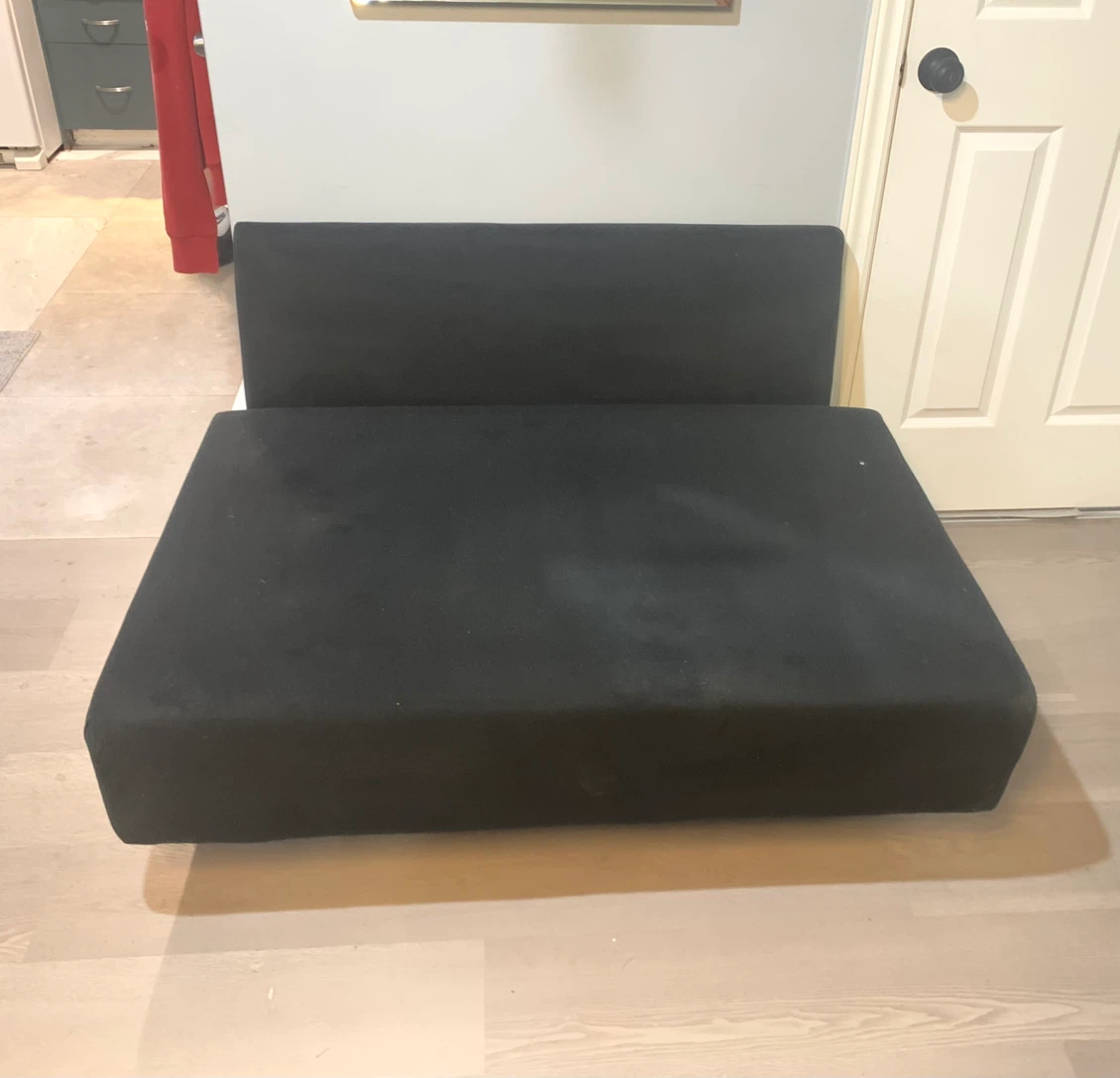 Black Convertible Sofa Bed - photo 3