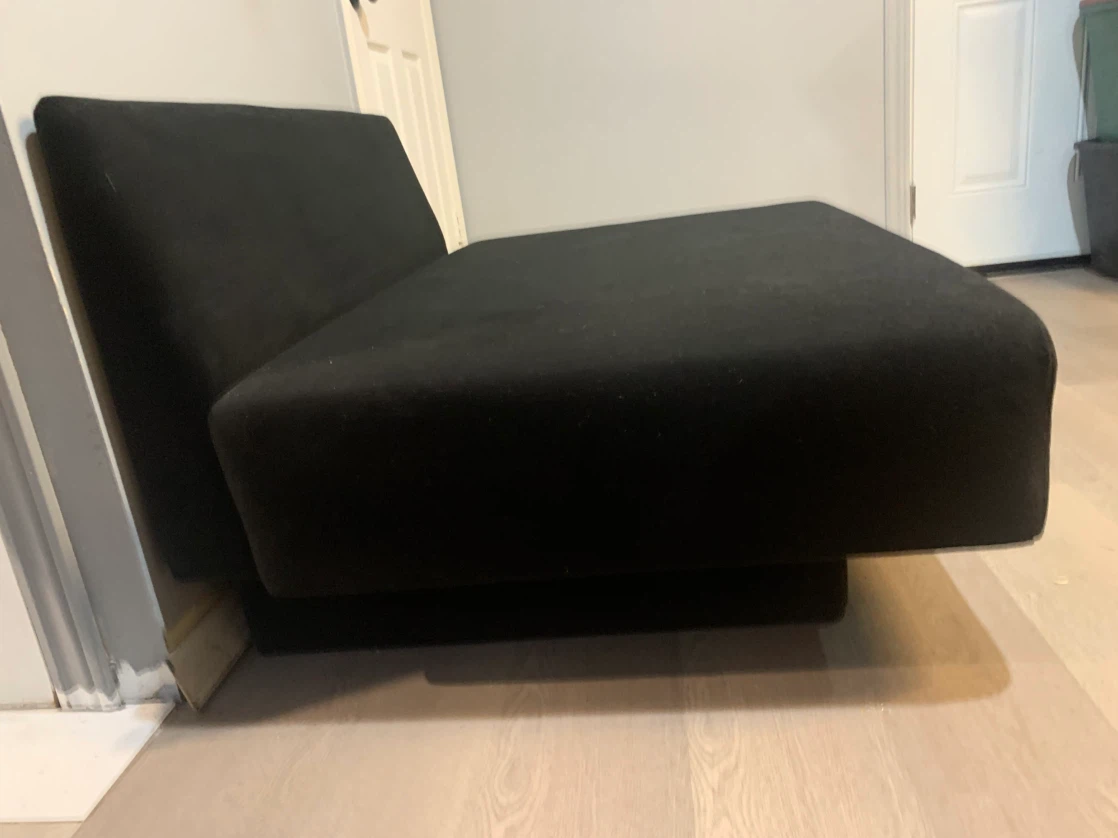 Black Convertible Sofa Bed - photo 4