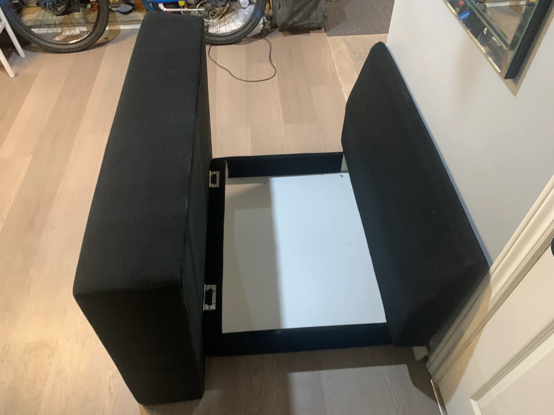 Black Convertible Sofa Bed - photo 5