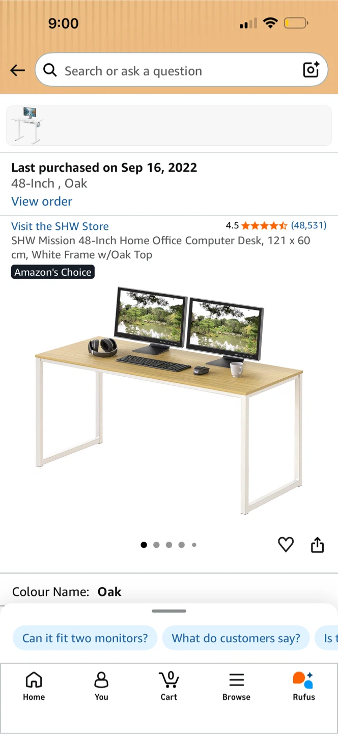 48” Computer/Office Desk, Excellent Condition - photo 4