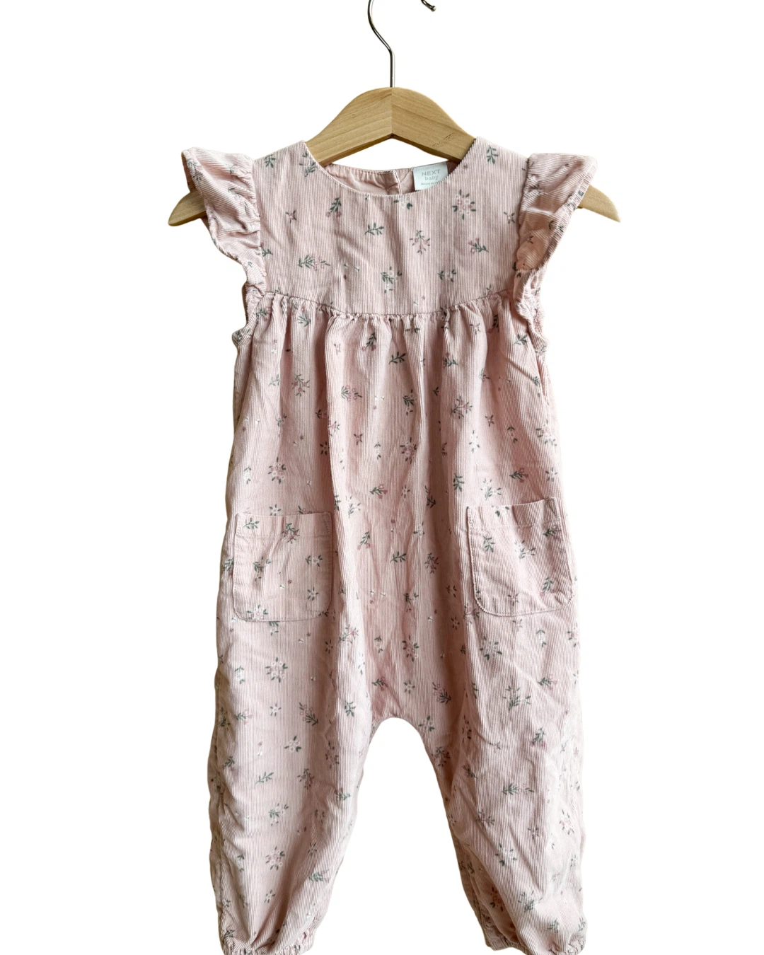 Pink Baby Floral Overalls