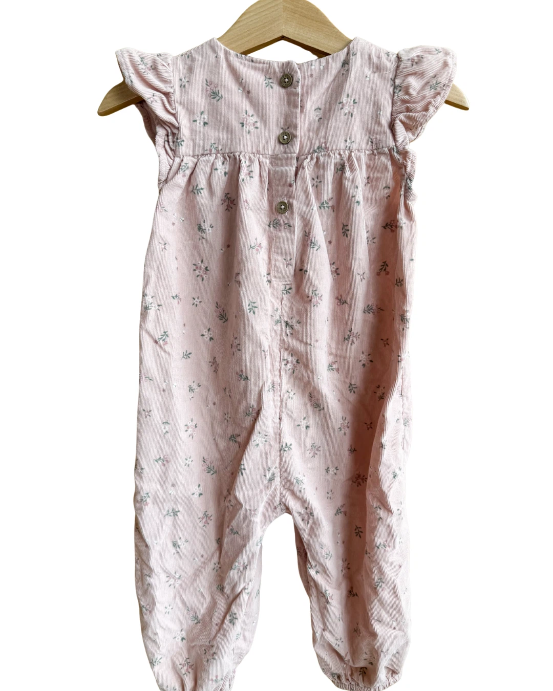 Pink Baby Floral Overalls - photo 3