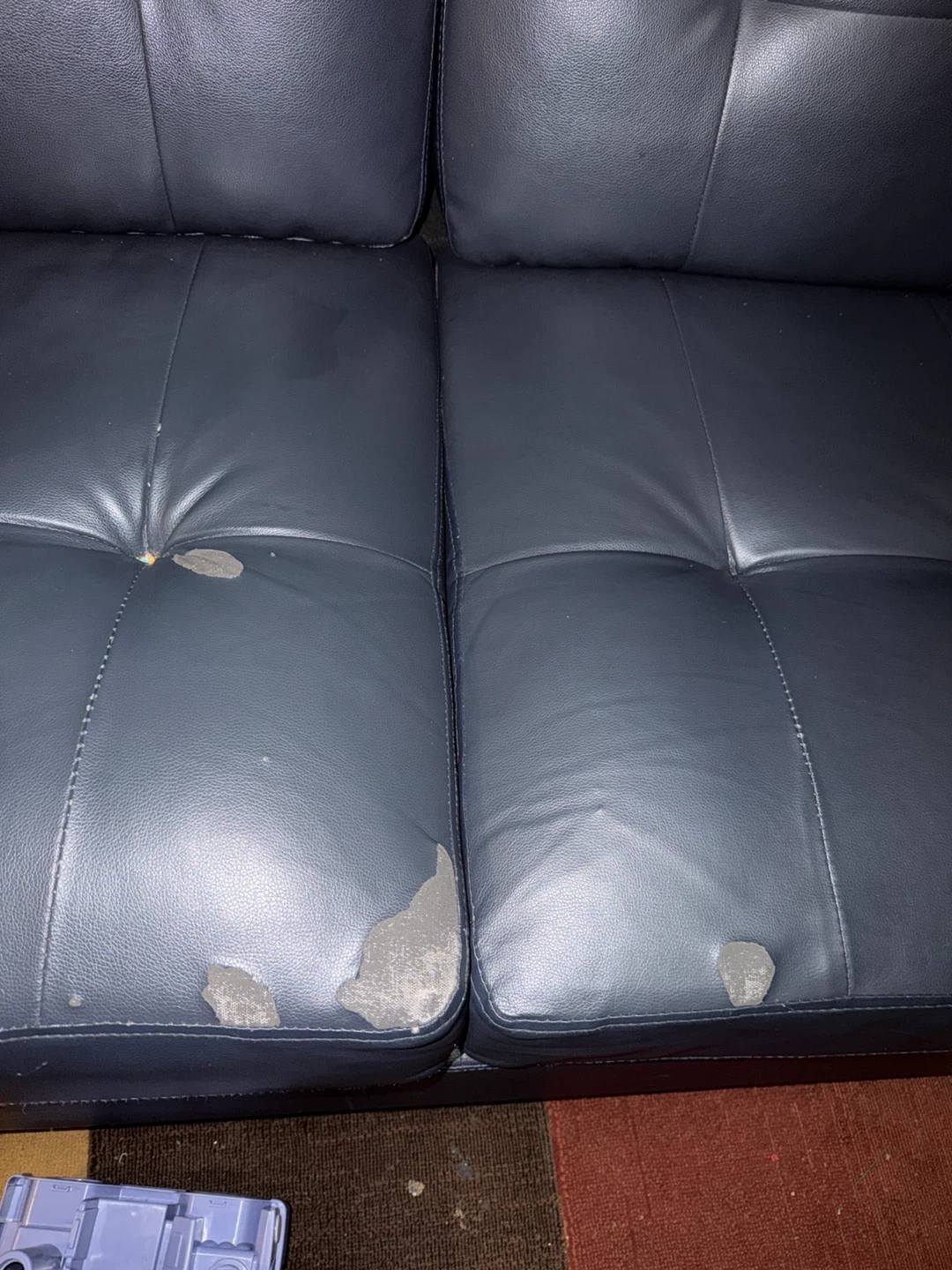 Faux Leather Loveseat Sofa - photo 2