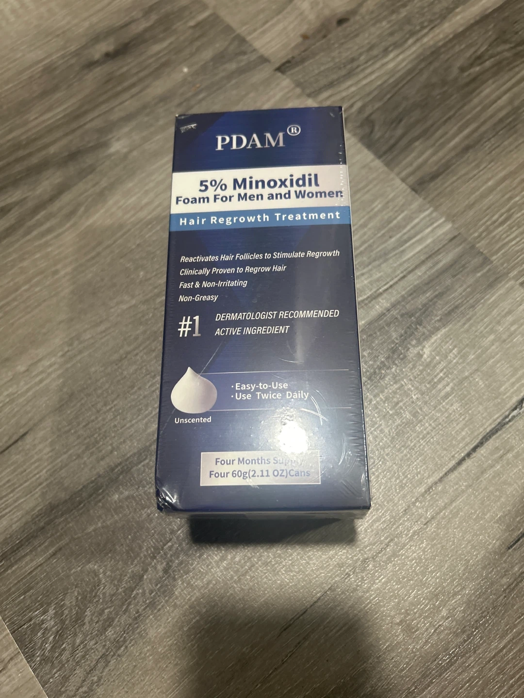 PDAM 5% Minoxidil Foam Hair Regrowth Treatment 4 Cans