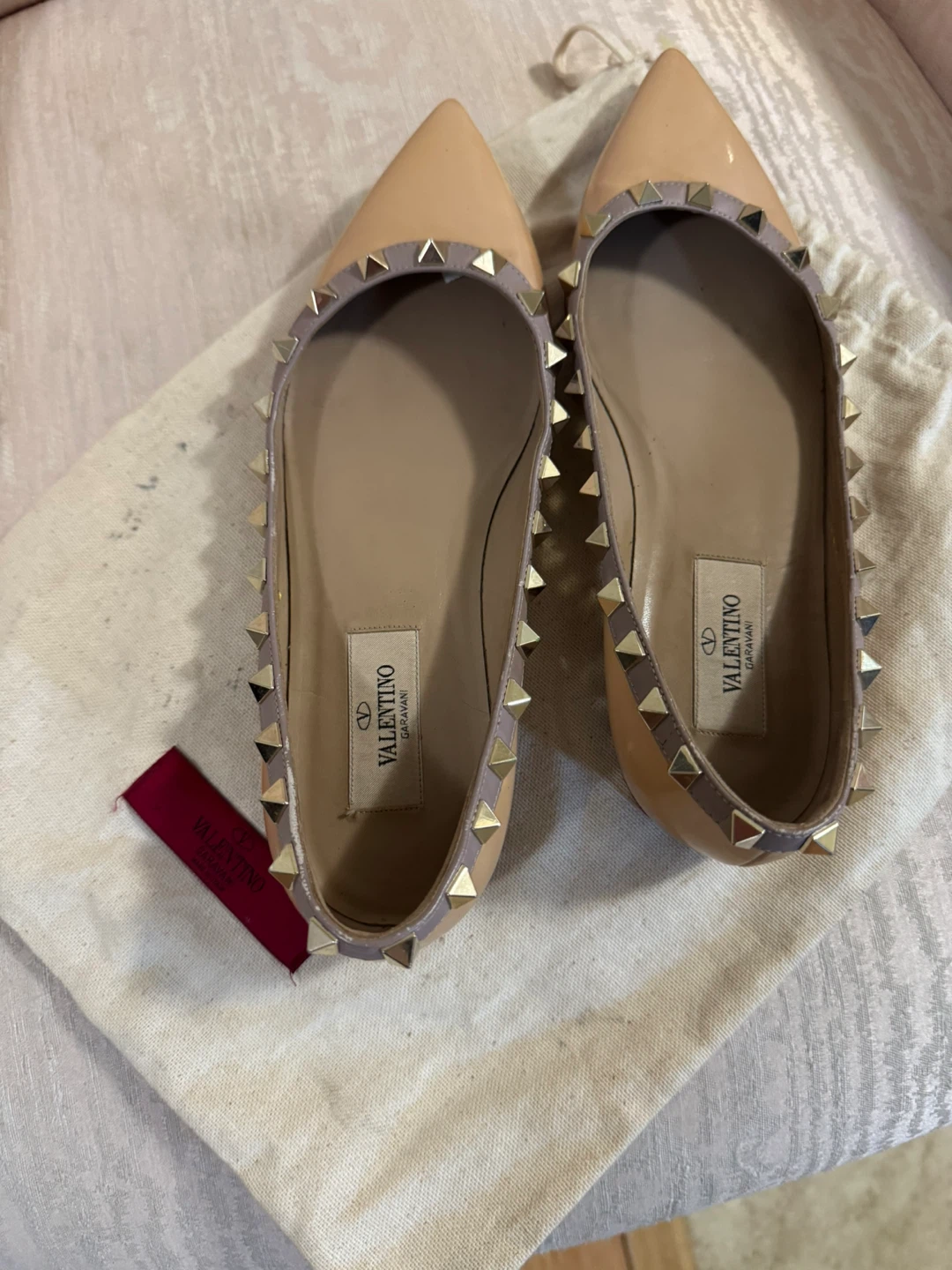 Valentino Rockstud Flats Size 35