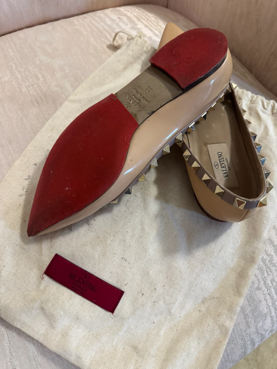 Valentino Rockstud Flats Size 35 - photo 4