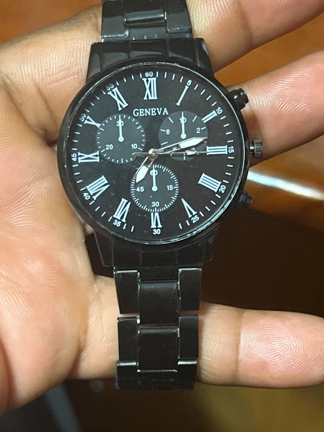 Geneva Black Metal Watch