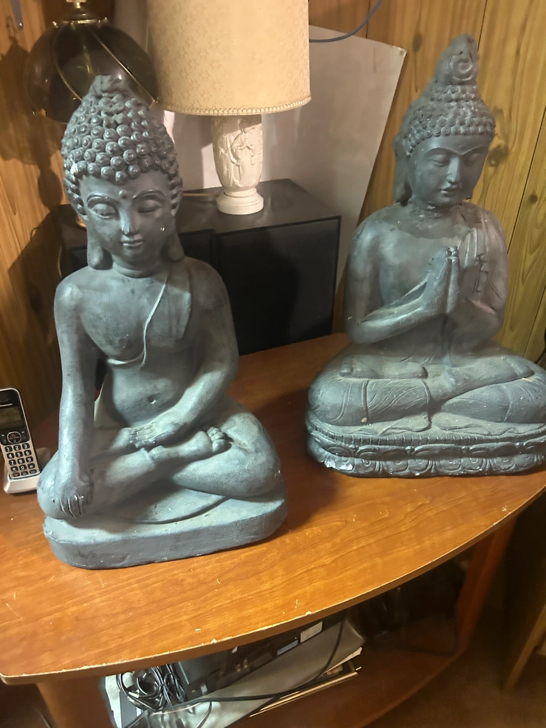 Two Sitting Buddha Statues