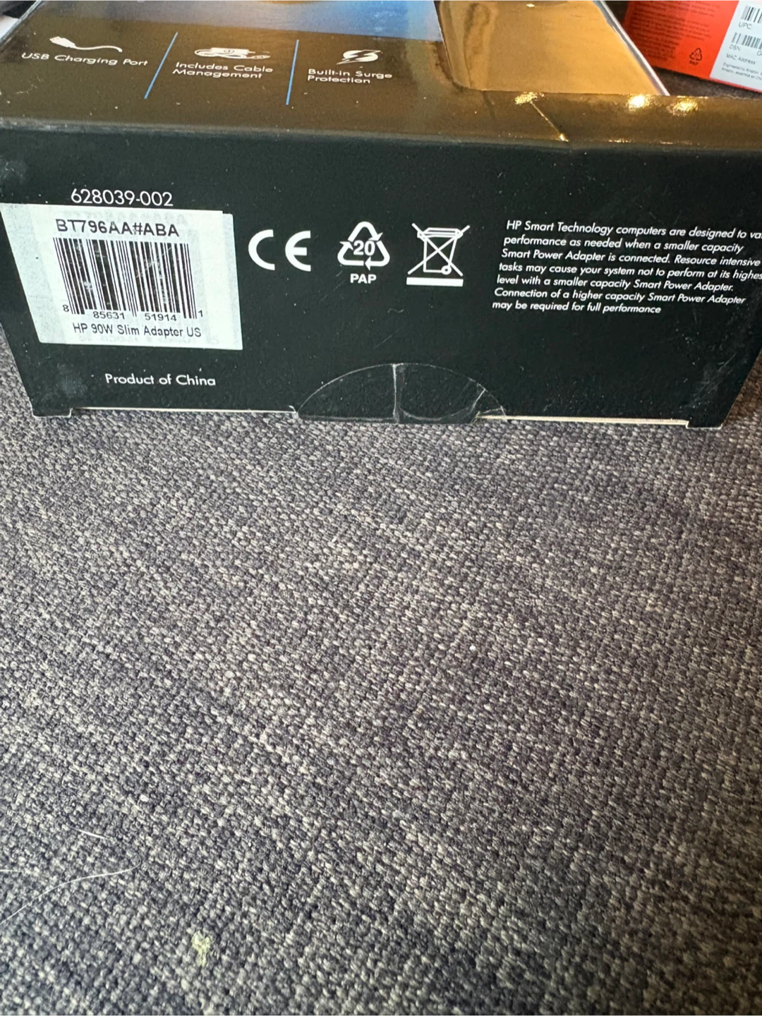 HP 90W Slim Notebook Power Adapter with USB Charging Port - photo 3