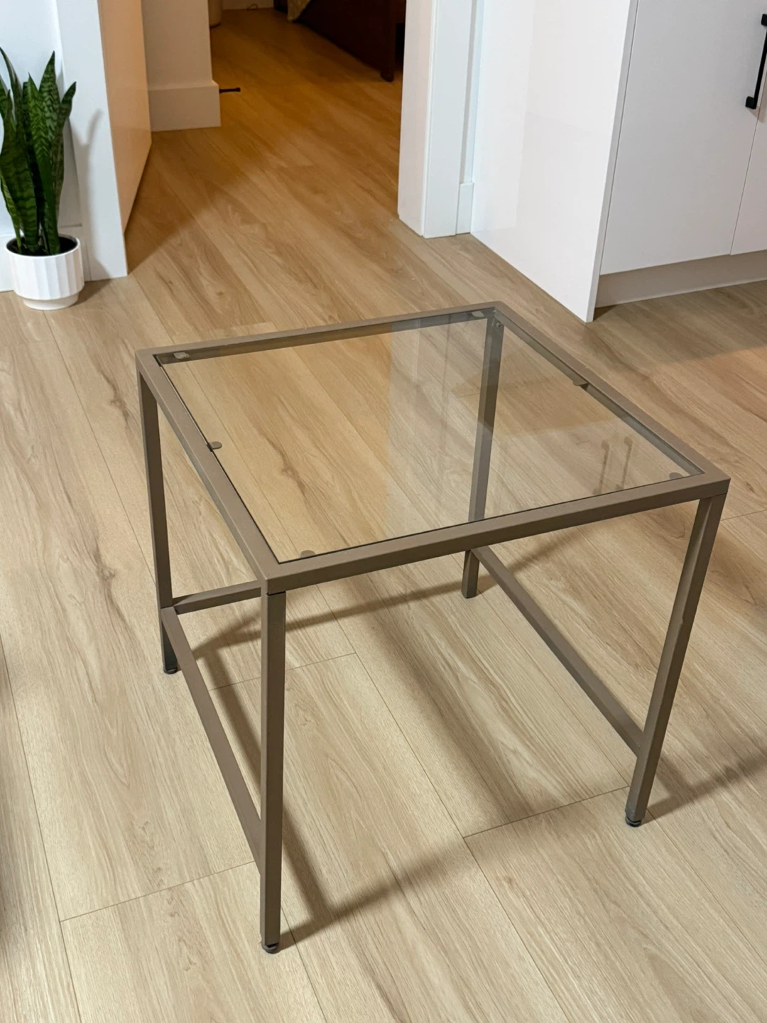 Square Glass Top Table