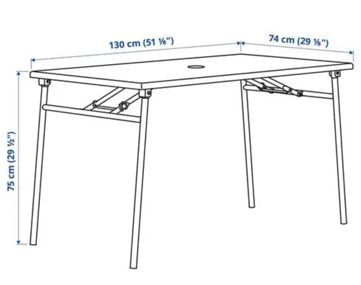 IKEA White Table - photo 4