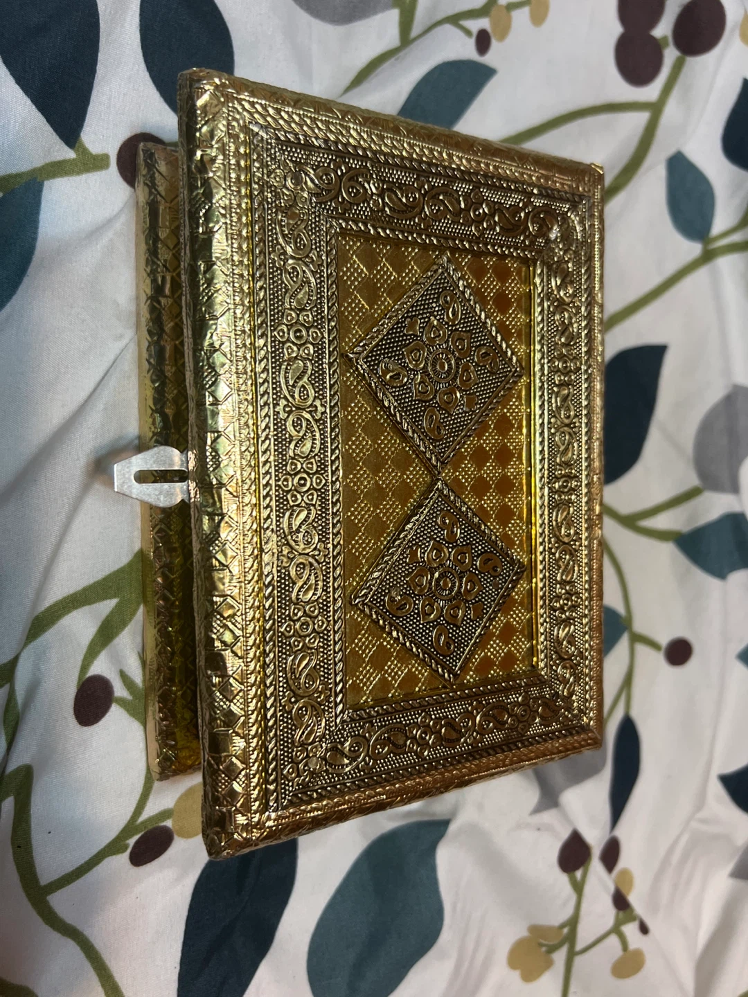 Decorative Gold Box with Lock