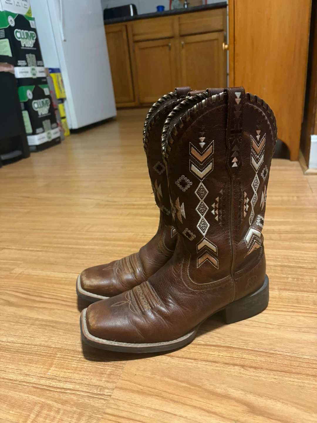 Ariat Brown Embroidered Cowgirl Boots
