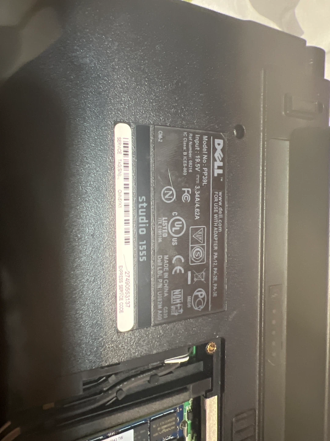 Dell Studio 1555 Laptop - Red read description - photo 4