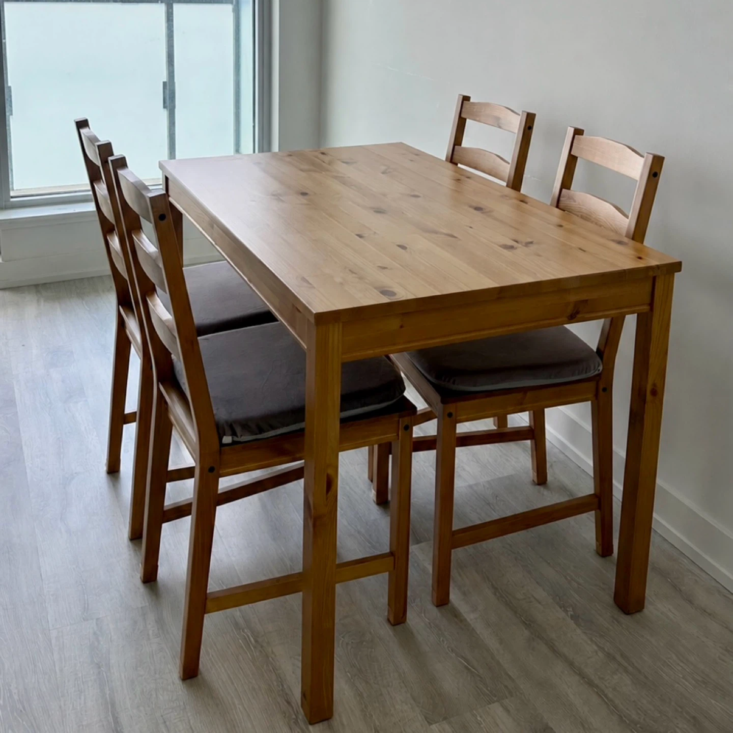 Wooden Dining Table and Chairs Set
