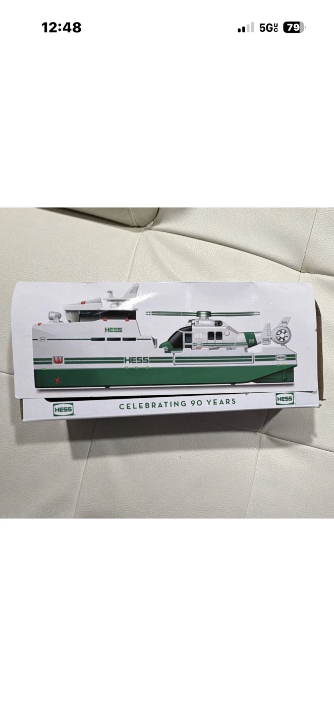 Hess 2023 Celebrating 90 Years Toy Boat and Helicopter Set