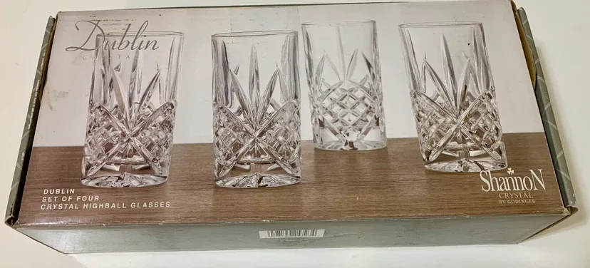 Crystal Highball Glasses - Set of 4