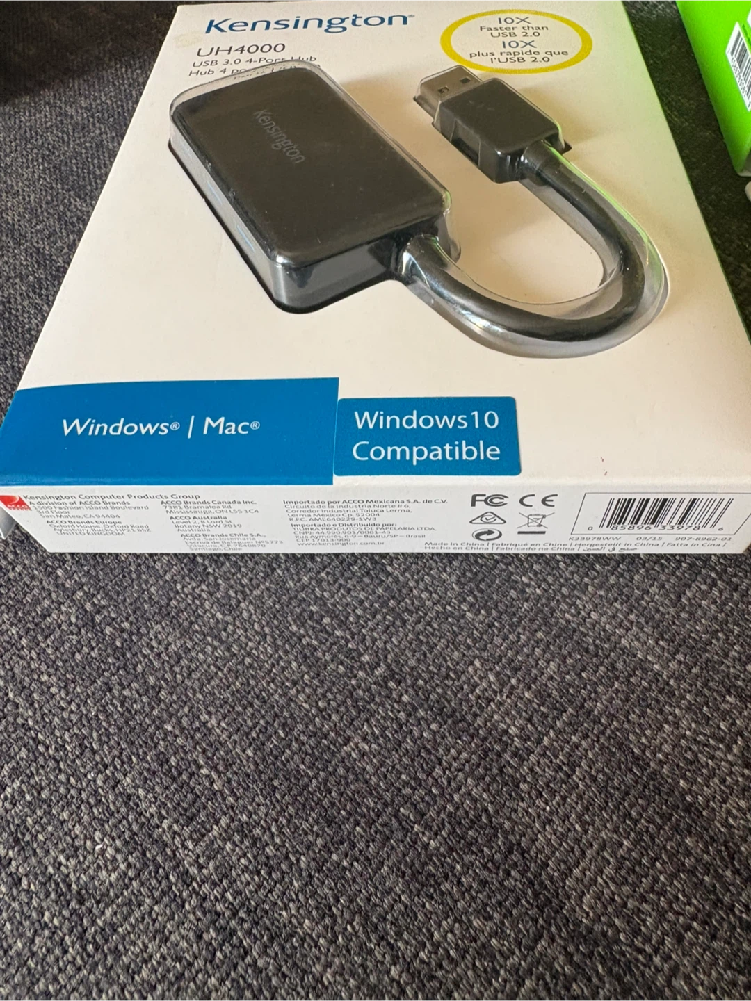 Kensington UH4000 USB 3.0 4-Port Hub - photo 3