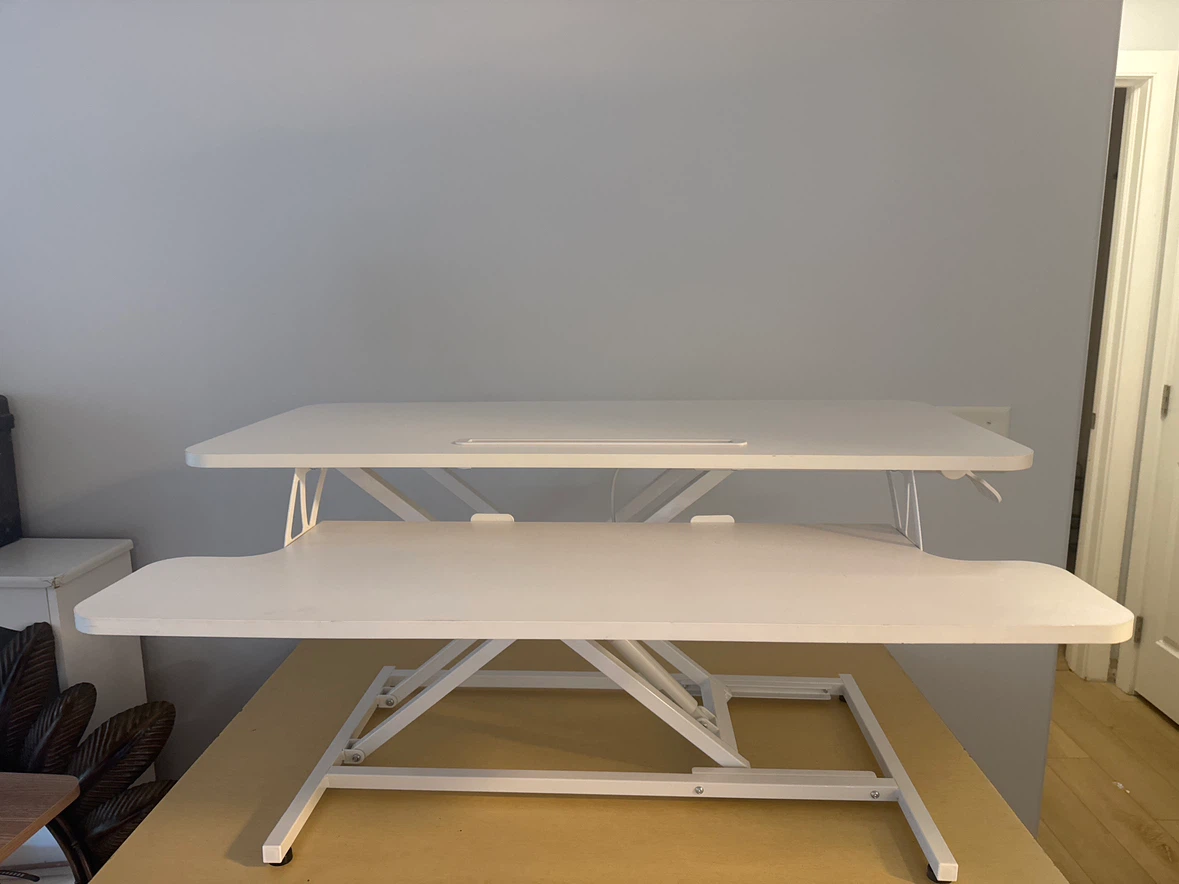 White Standing Desk Converter