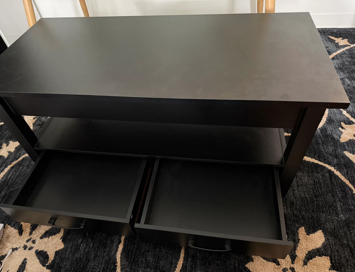 Black Lift Top Coffee Table with Storage - photo 2