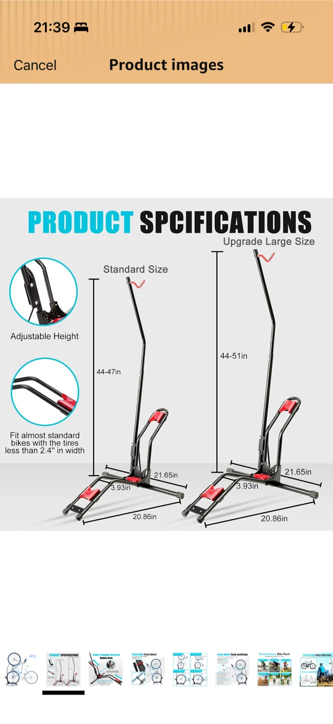 Vertical bike stand - photo 5