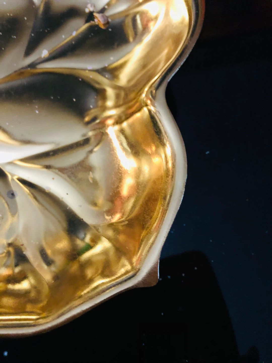 Gold Leaf Shaped Serving Dish with Handle - photo 3