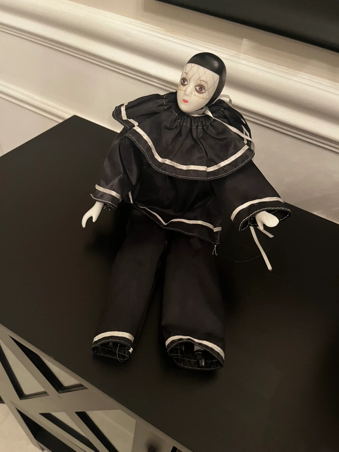 Vintage Porcelain Pierrot Clown Doll