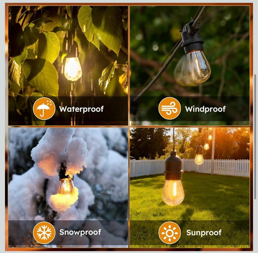 GvvooHome 19 Pack S14 LED Replacement String Light Bulbs - photo 2