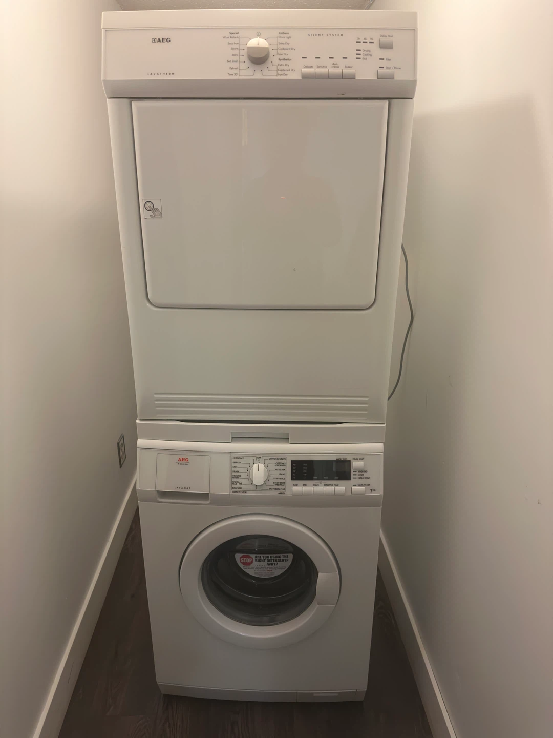 AEG Stackable Washer and Dryer