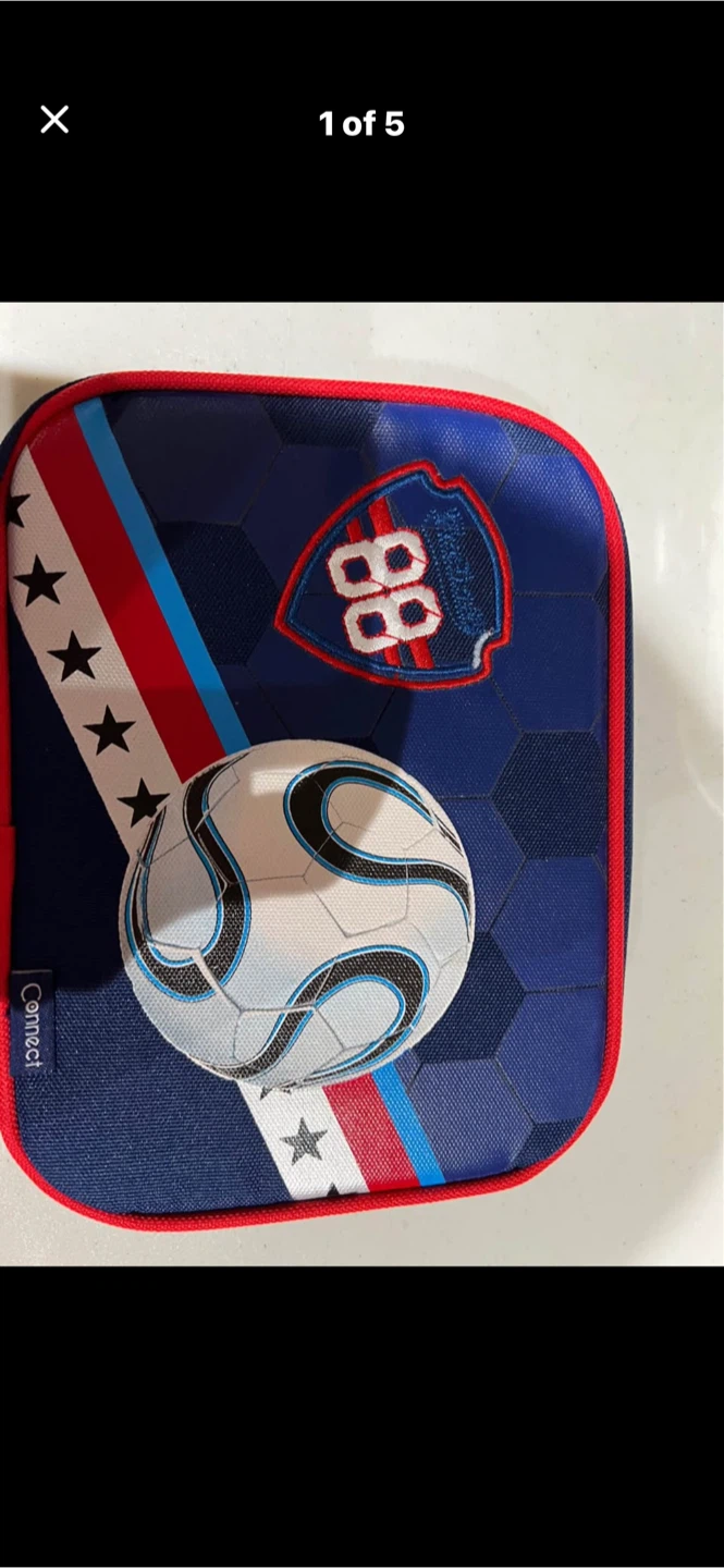 Connect Pencil Case with Soccer Design