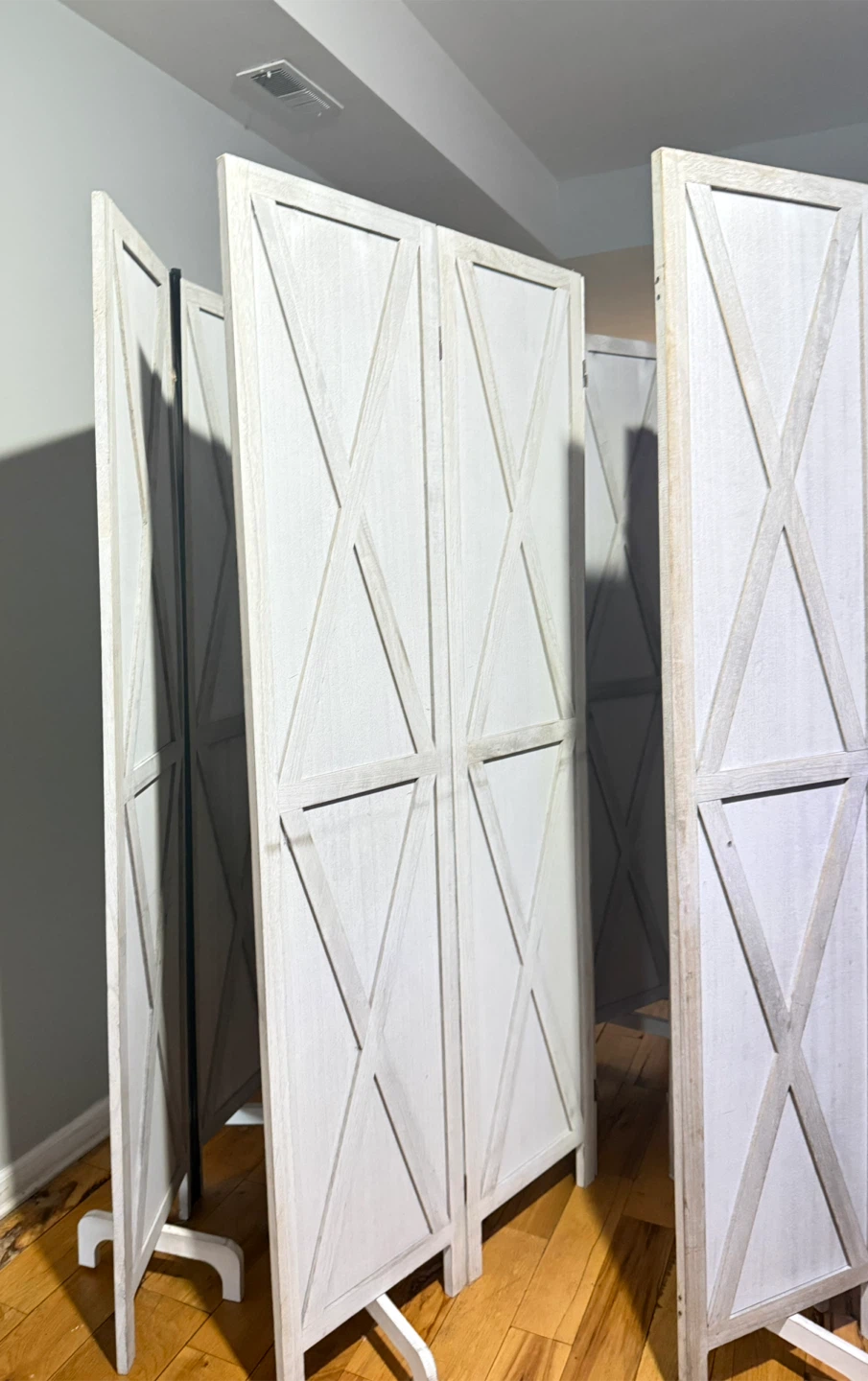 4-Panel Wood Room Divider Screen