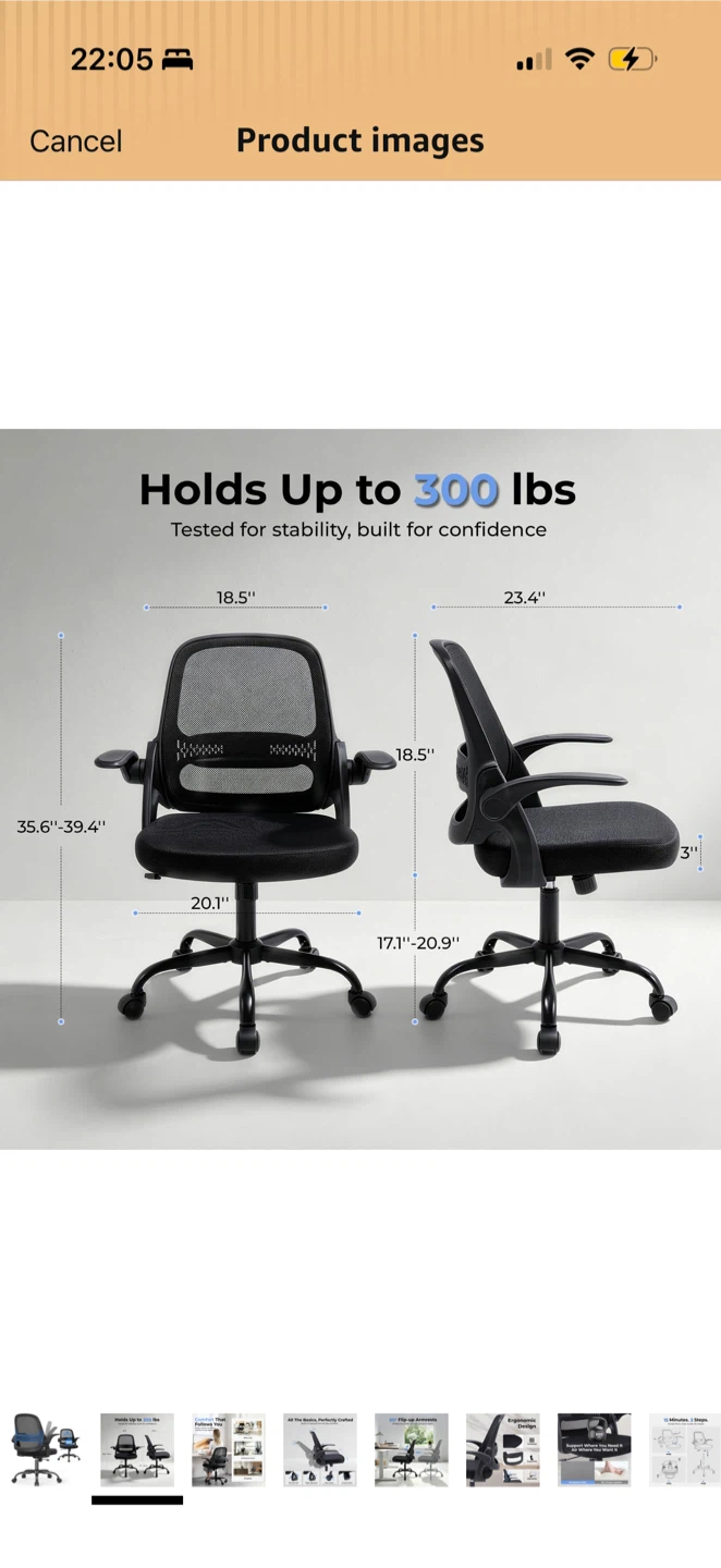 Black Mesh Office Chair - photo 2