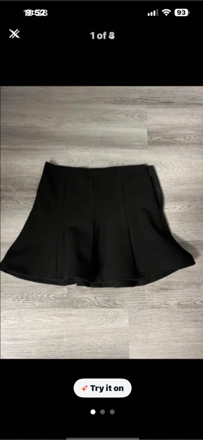 Zara Black Flared Skirt