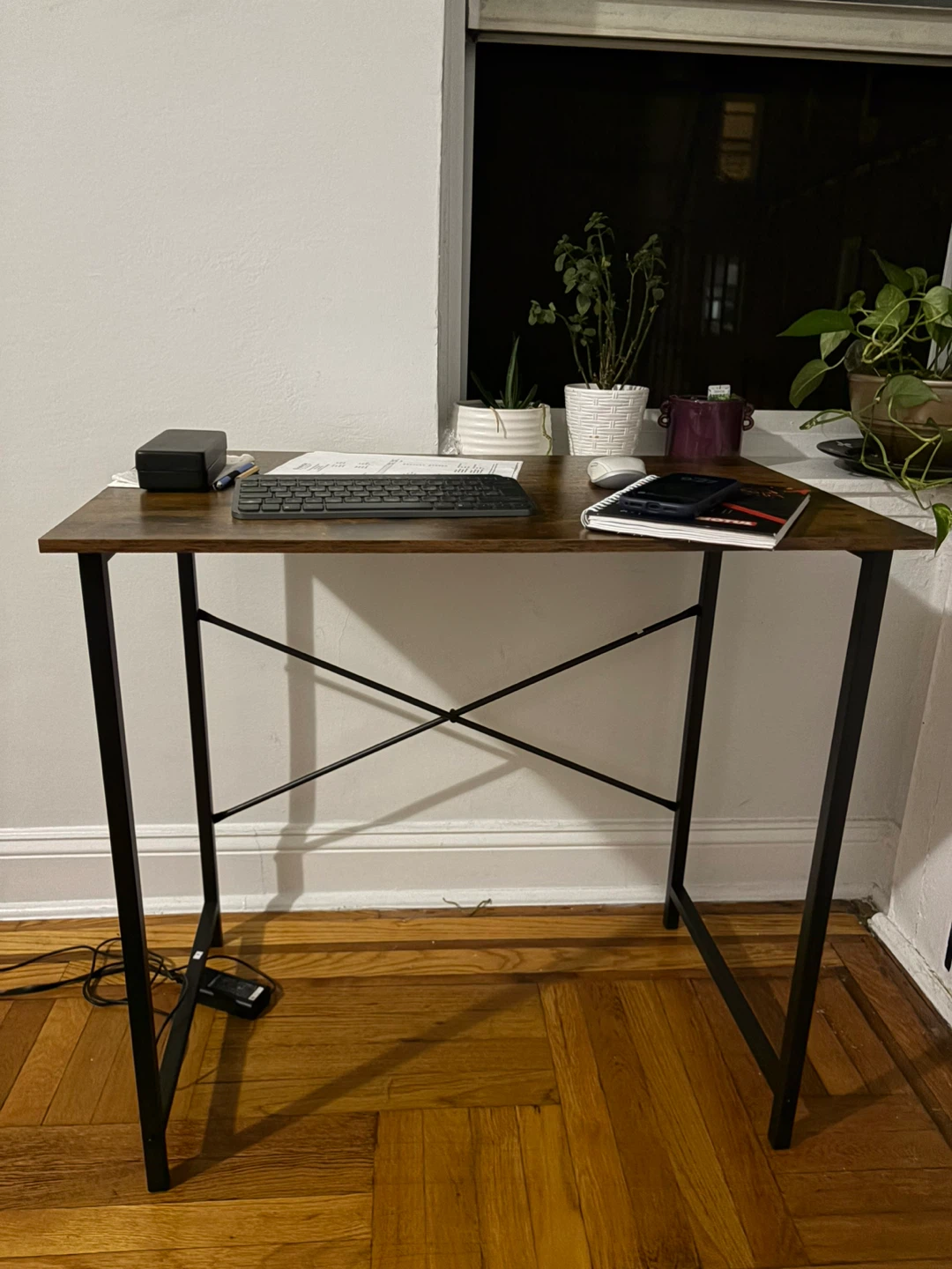 Dumos Minimalist brown desk - 31.5" L x 19.69" W