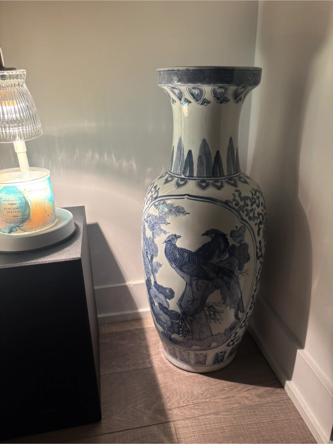 Large Blue and White Decorative Vase - photo 2