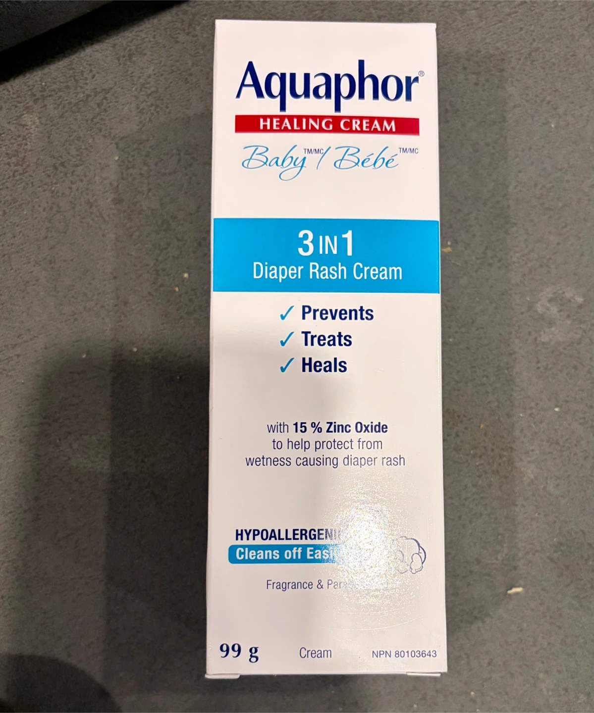 Aquaphor Baby 3-in-1 Diaper Rash Cream 99g