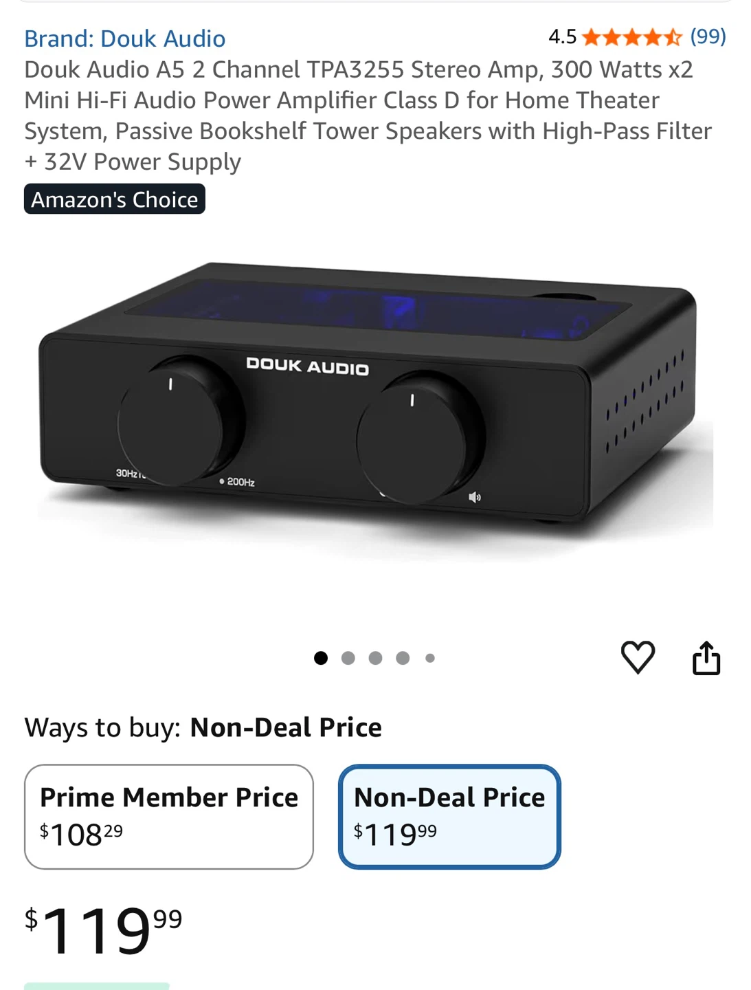 Douk Audio A5 Mini Hi-Fi Stereo Power Amplifier - photo 2