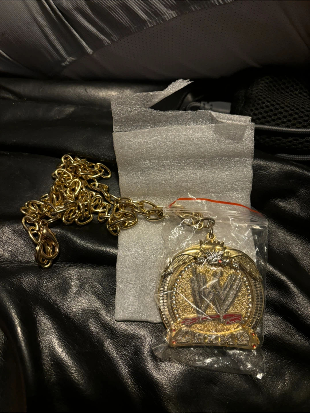 Vintage 2005 WWE Championship Spinner Pendant Necklace
