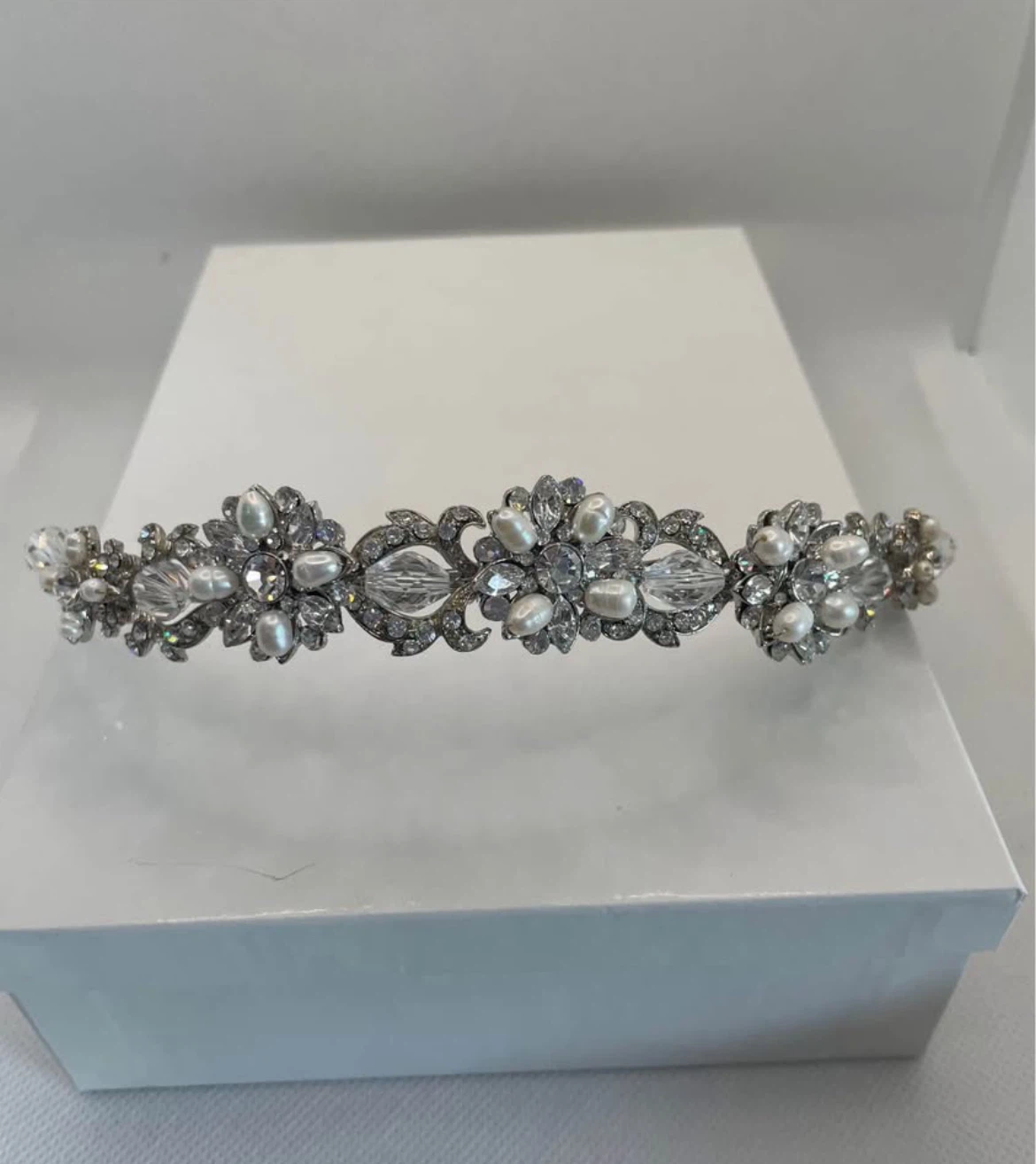 Sparkly Pearl and Crystal Tiara/Headband