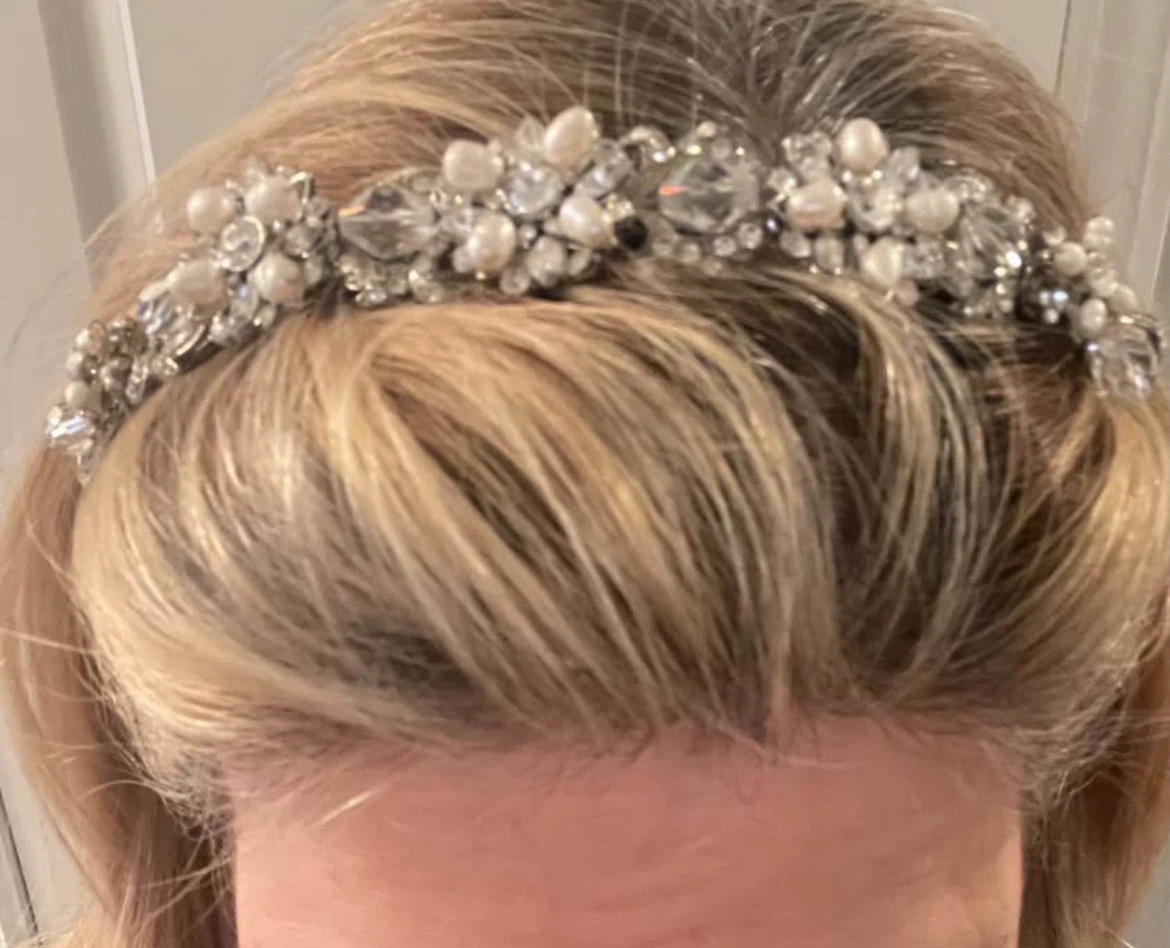 Sparkly Pearl and Crystal Tiara/Headband - photo 3