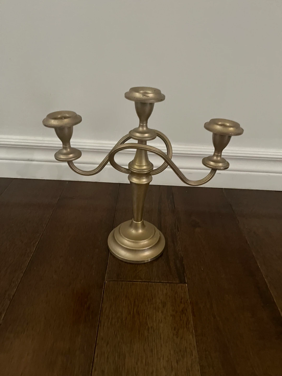 Painted in Gold Tone Candelabra