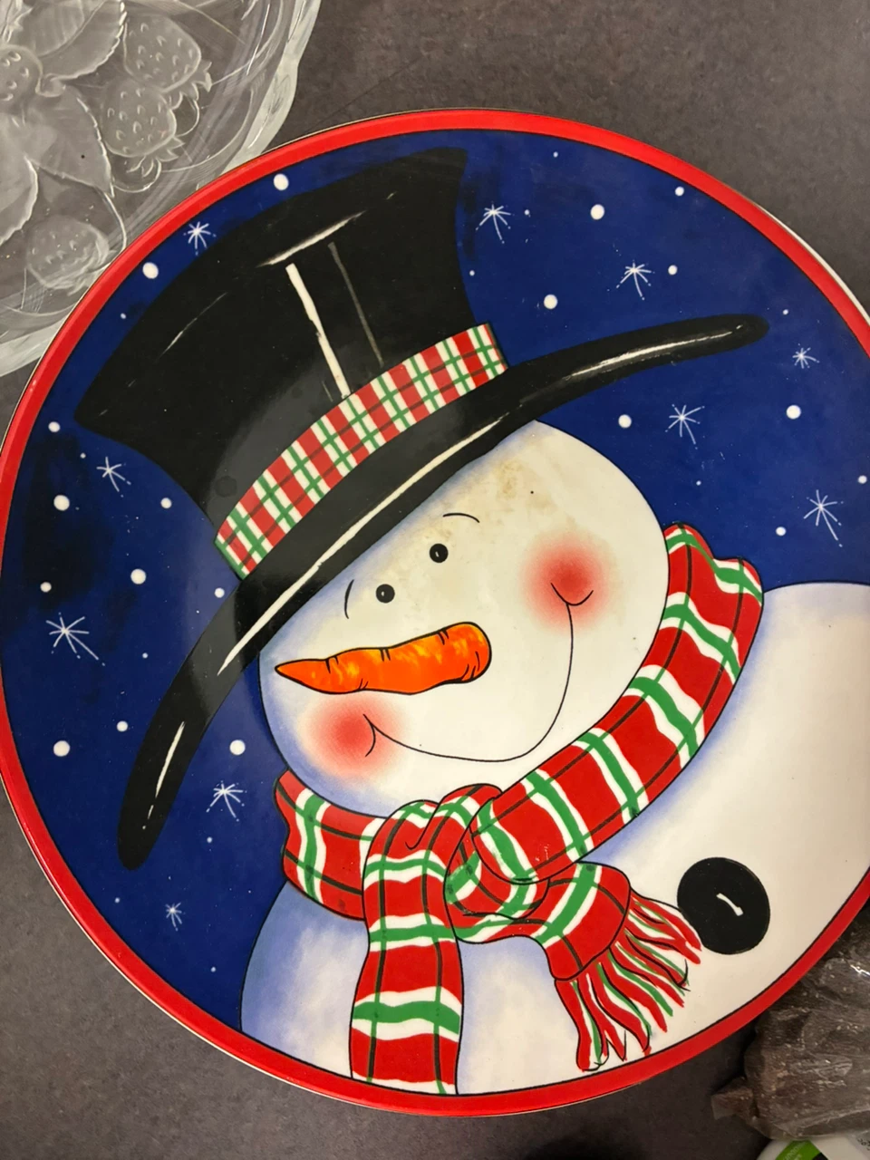 Festive Snowman Christmas Serving Platter