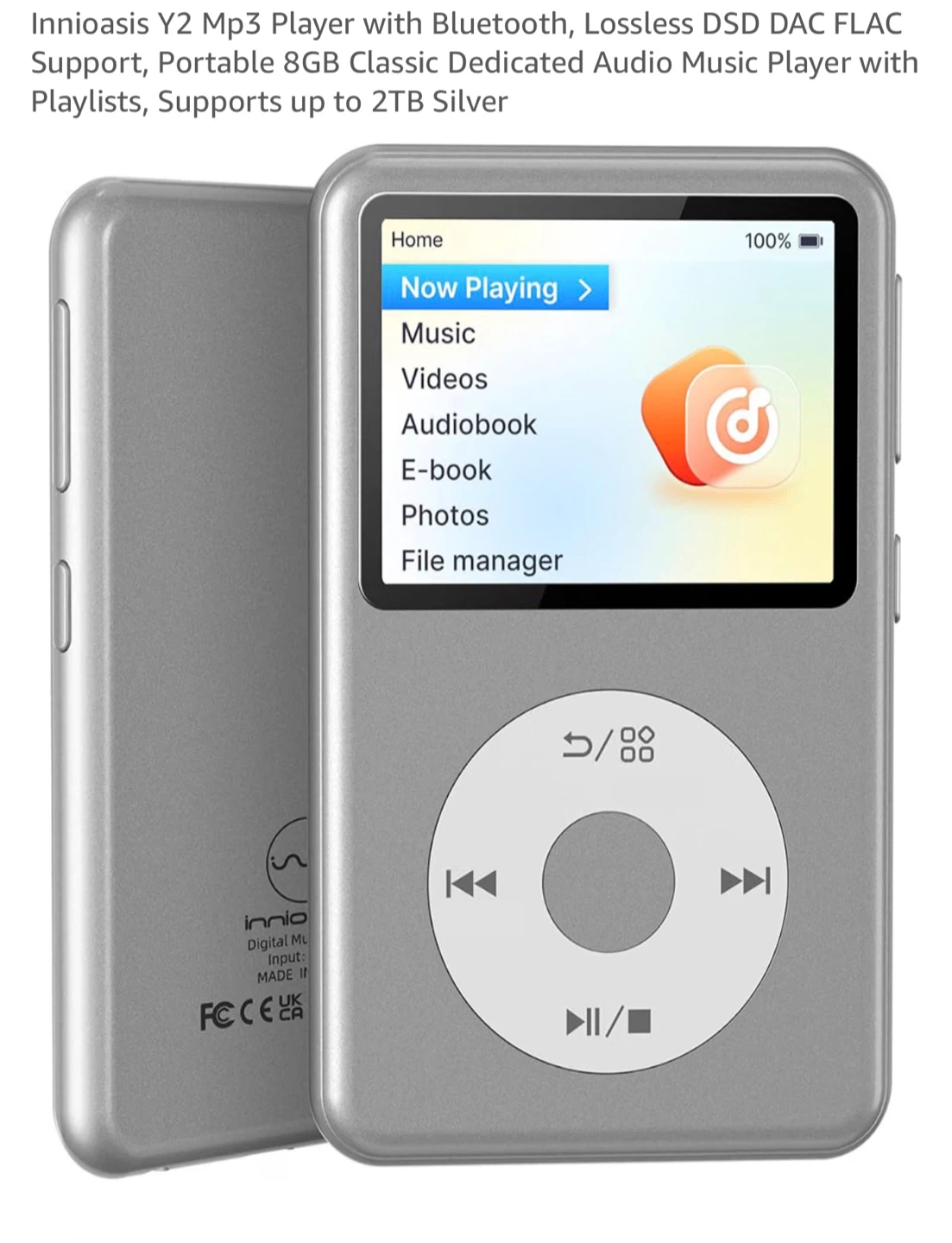 Innioasis Y2 MP3 Player - Silver