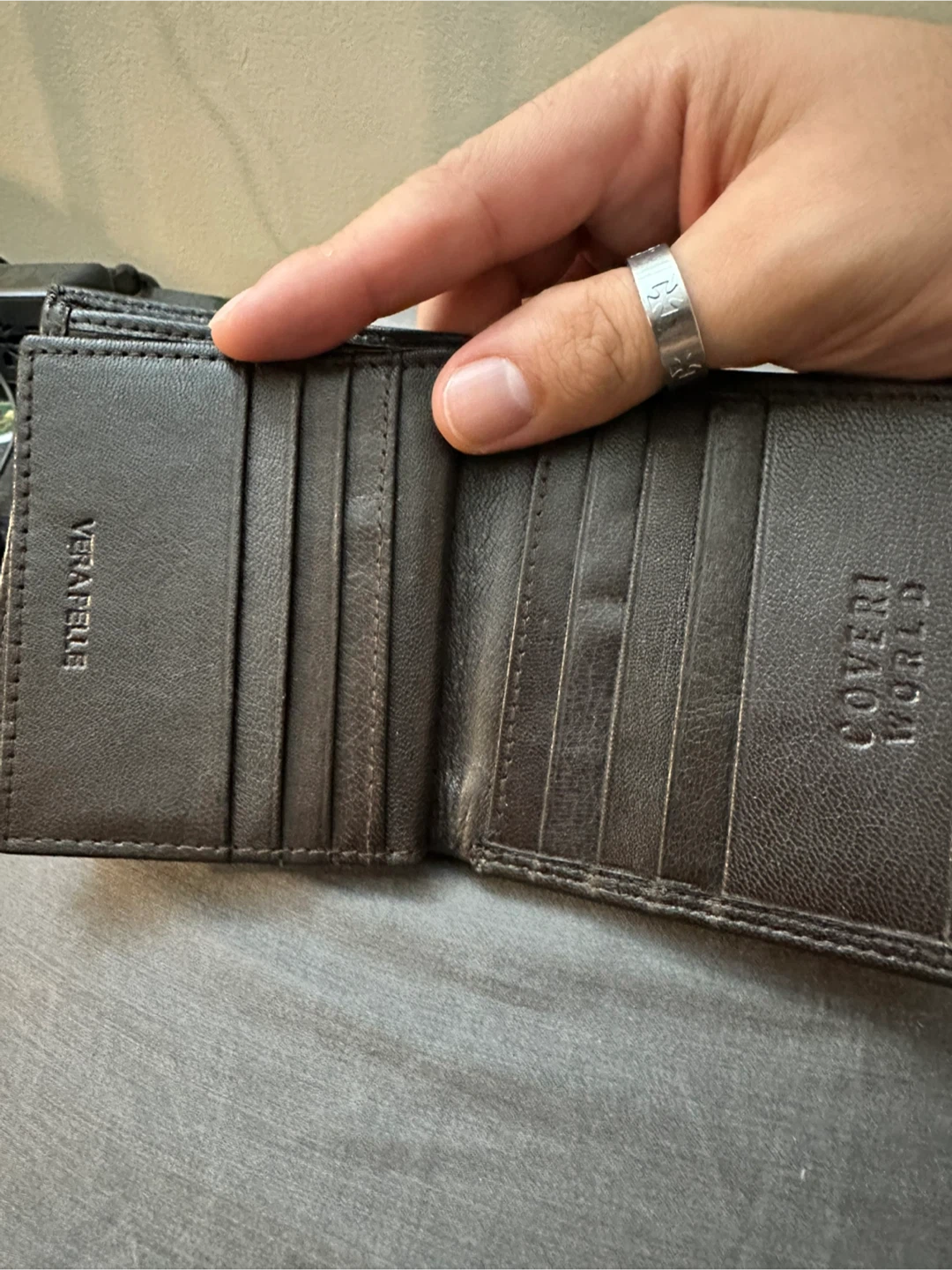 COVERI WORLD Brown Leather Bifold Wallet - photo 3