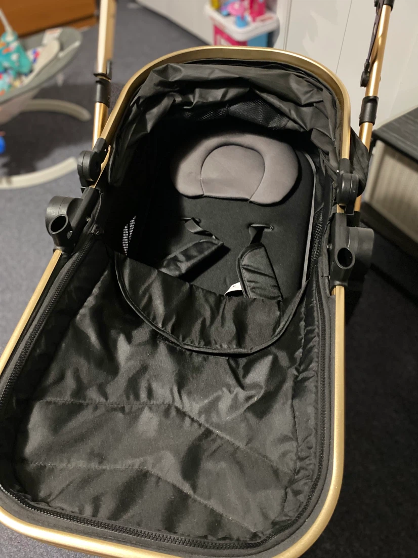 Black Baby Stroller with Gold Accents - photo 4