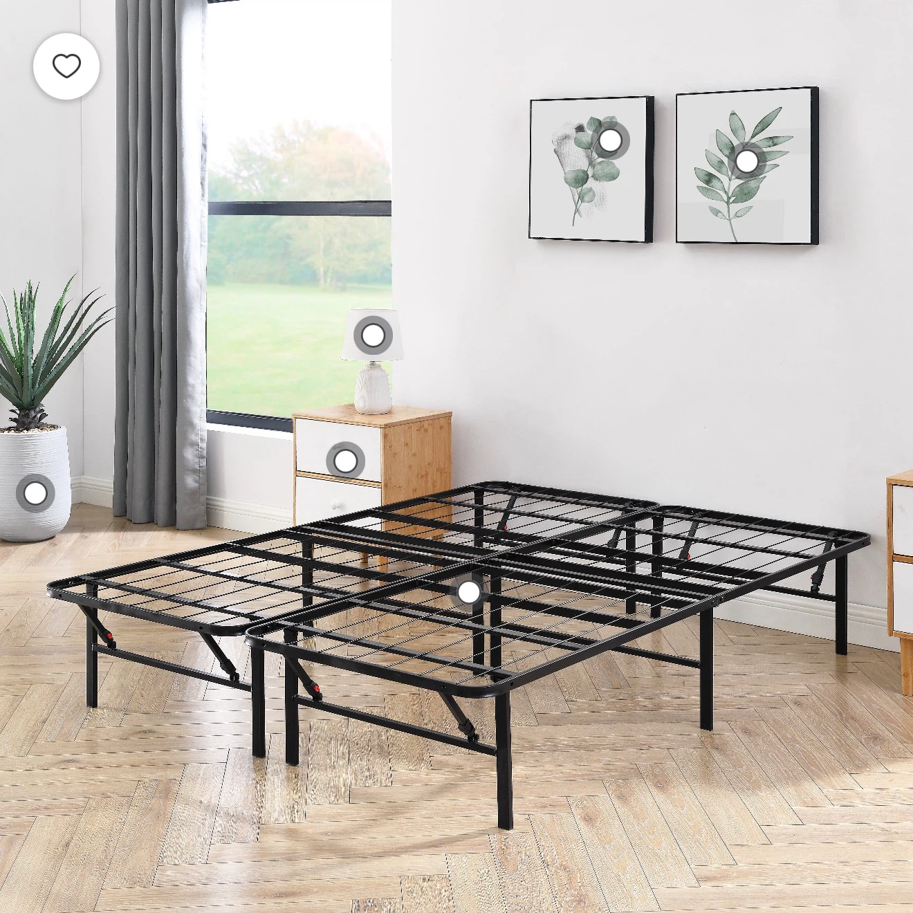 Mainstays 14" High Profile foldable queen bed frame