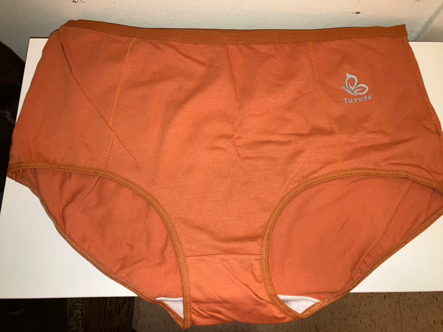Tuvvse Women's Cotton Spandex Underwear - Orange - 4XL