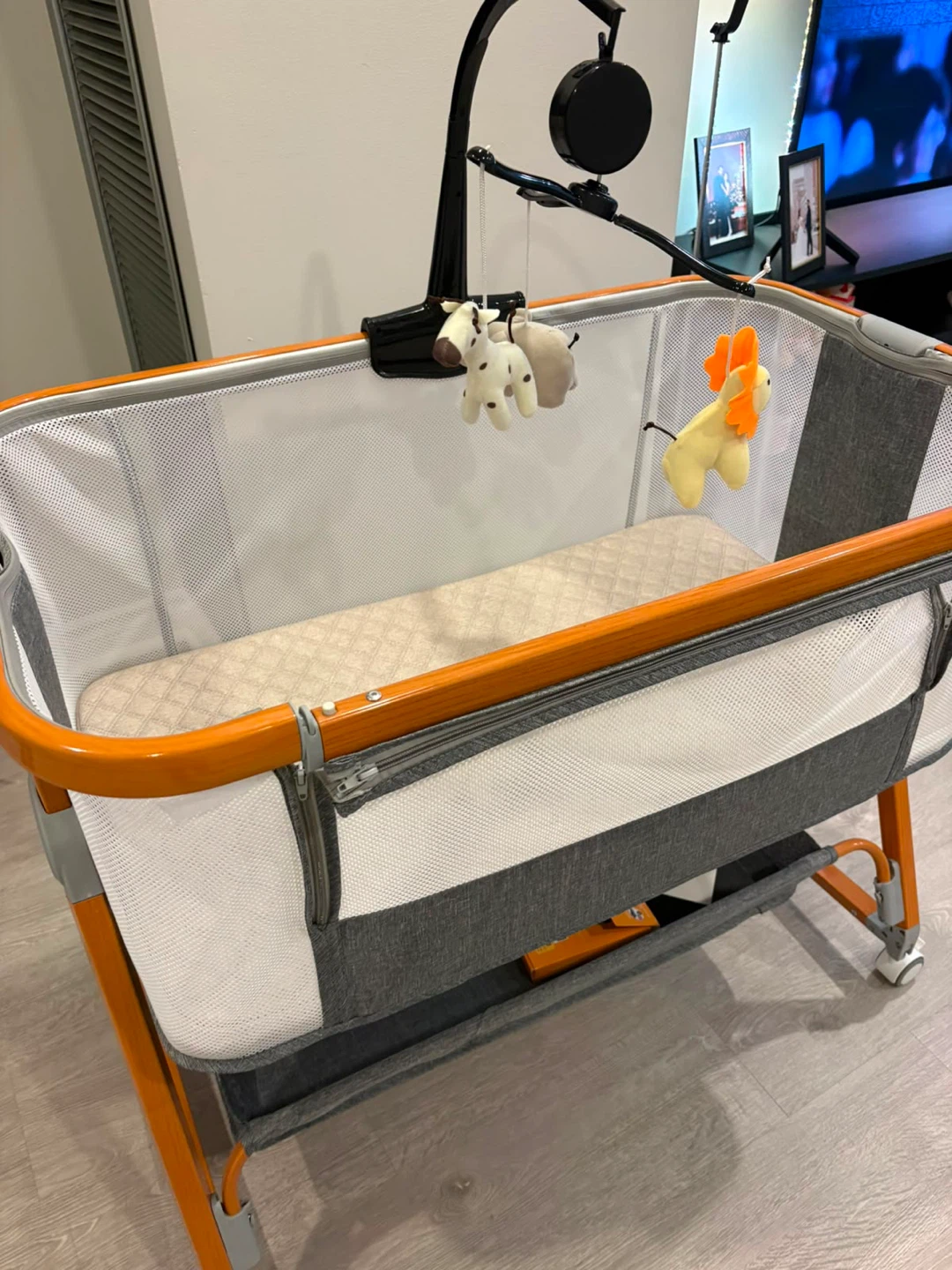 3-in-1 Baby Bassinet & Sleeper (Grey - Excellent)